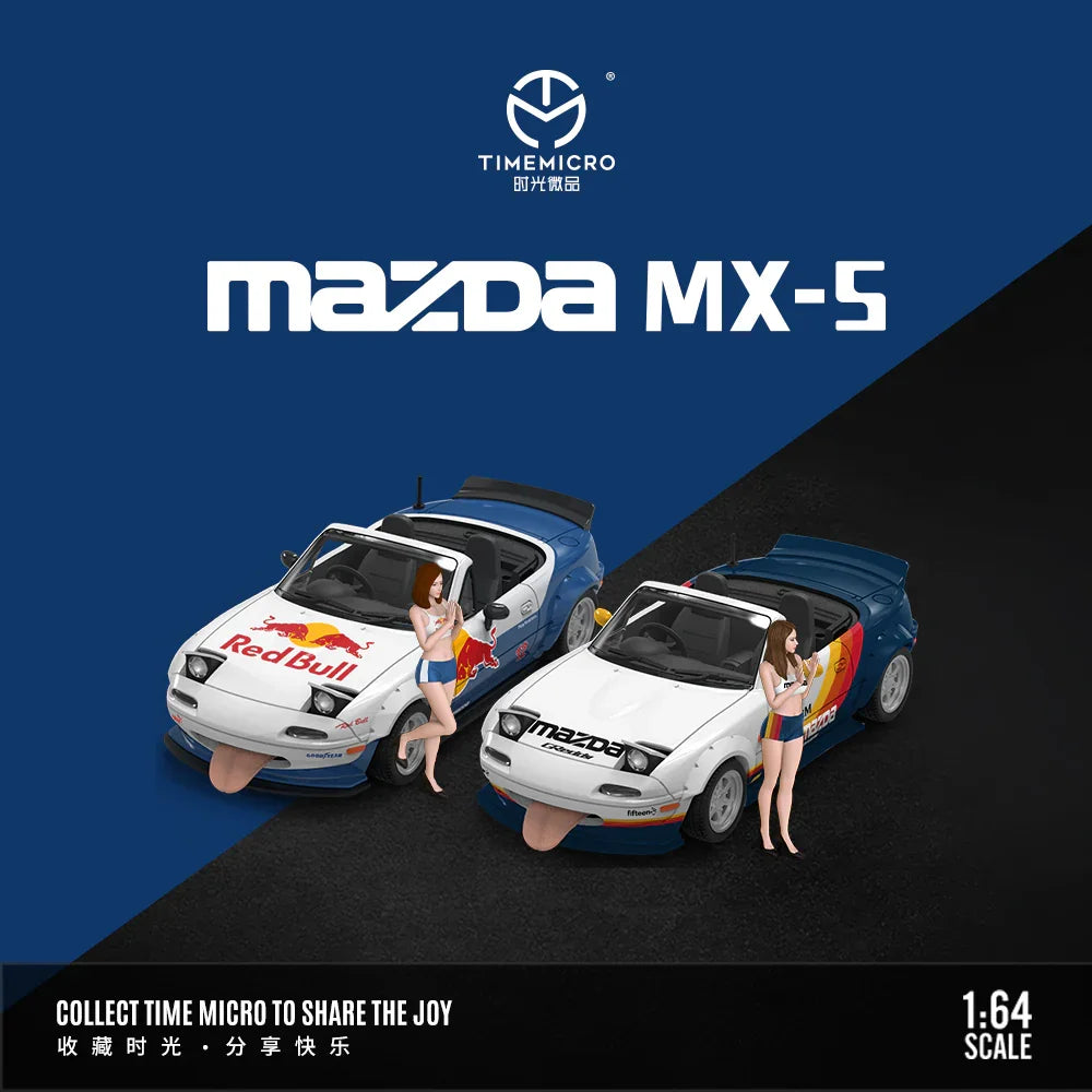 Premium scale diecast model car – *PRE-ORDER* Mazda MX5 Color Bar - Figure Edition, 1:64 Scale Collectible