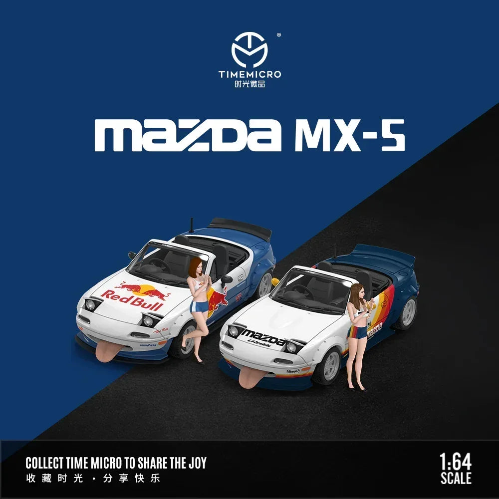 Premium scale diecast model car – *PRE-ORDER* Mazda MX5 Color Bar - Figure Edition, 1:64 Scale Collectible