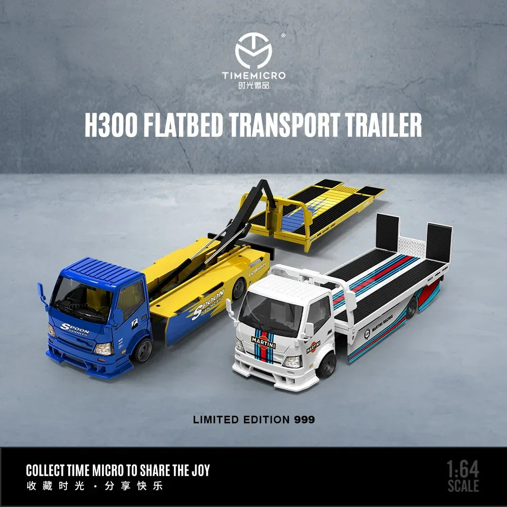 Premium scale diecast model car – *PRE-ORDER* H300 Flatbed Transport Trailer-Spoon, 1:64 Scale Collectible