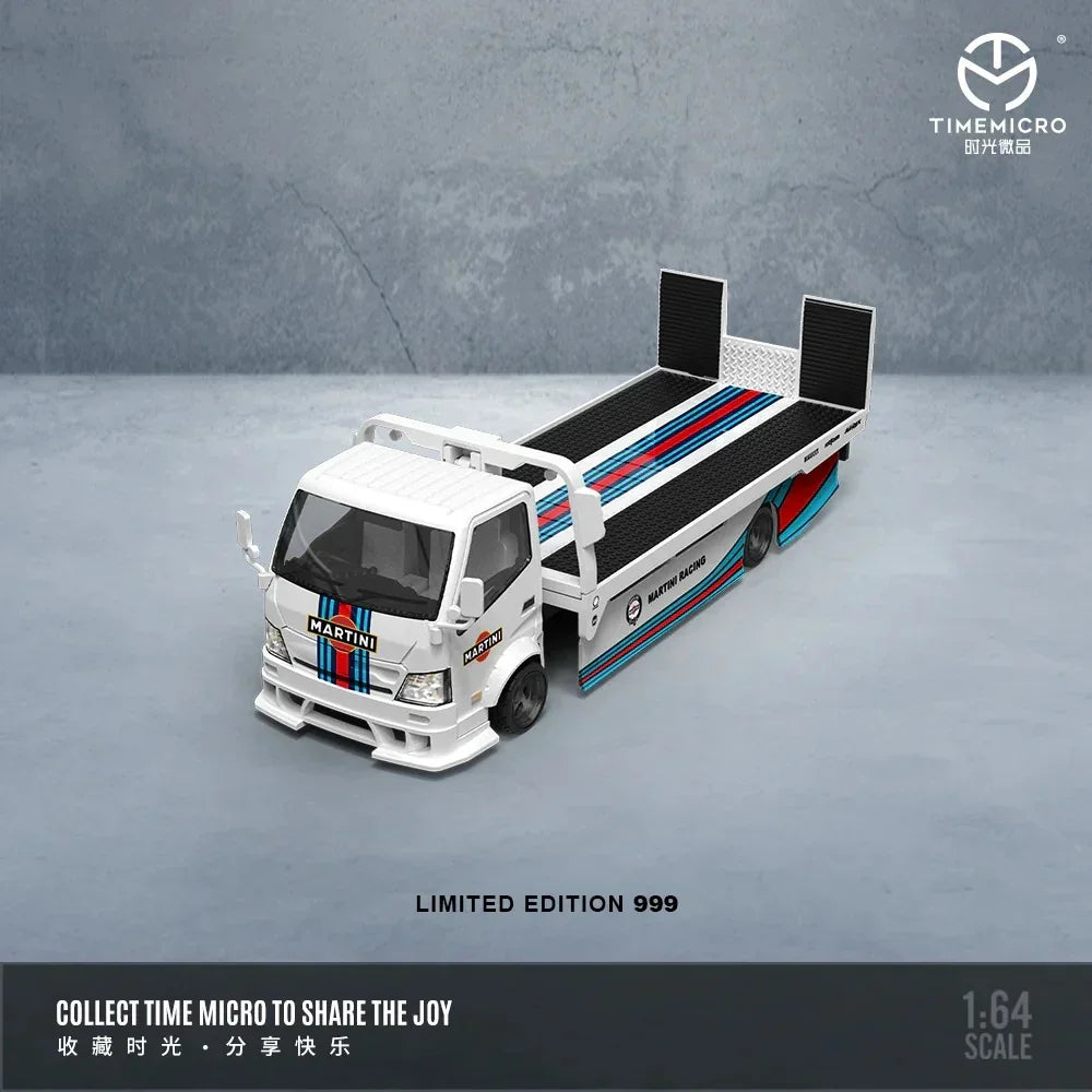 Premium scale diecast model car – H300 Flatbed Transport Trailer - Martini Livery, 1:64 Scale Collectible