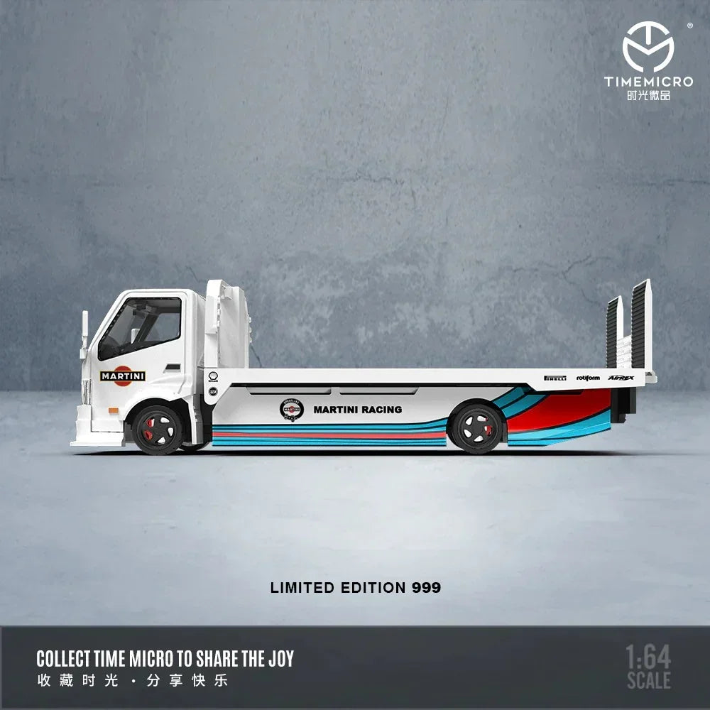 Premium scale diecast model car – H300 Flatbed Transport Trailer - Martini Livery, 1:64 Scale Collectible