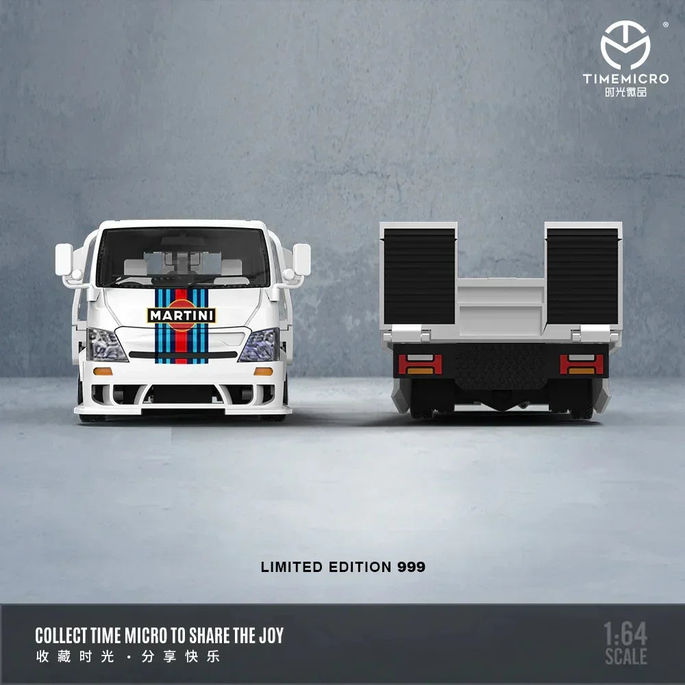 Premium scale diecast model car – H300 Flatbed Transport Trailer - Martini Livery, 1:64 Scale Collectible