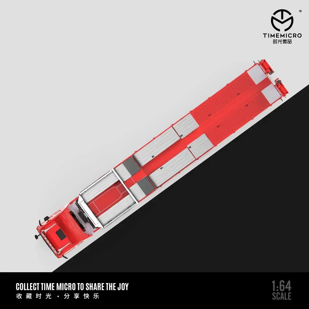Premium scale diecast model car – *PRE-ORDER* Scania Trailer Transporter, 1:64 Scale (Red) Collectible