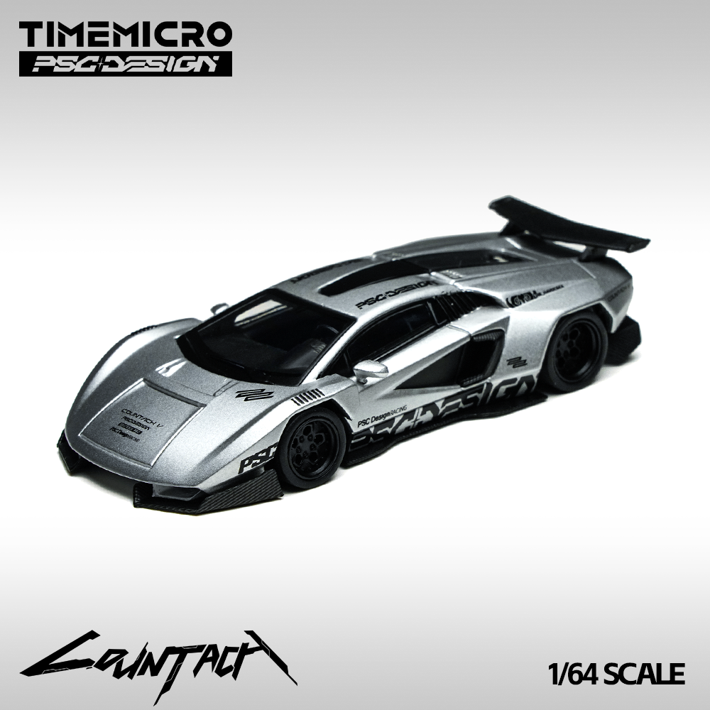 *PRE-ORDER* Lamborghini Contache V-Matte Silver Grey Exhibition Edition(Limited to 999), 1:64 Scale