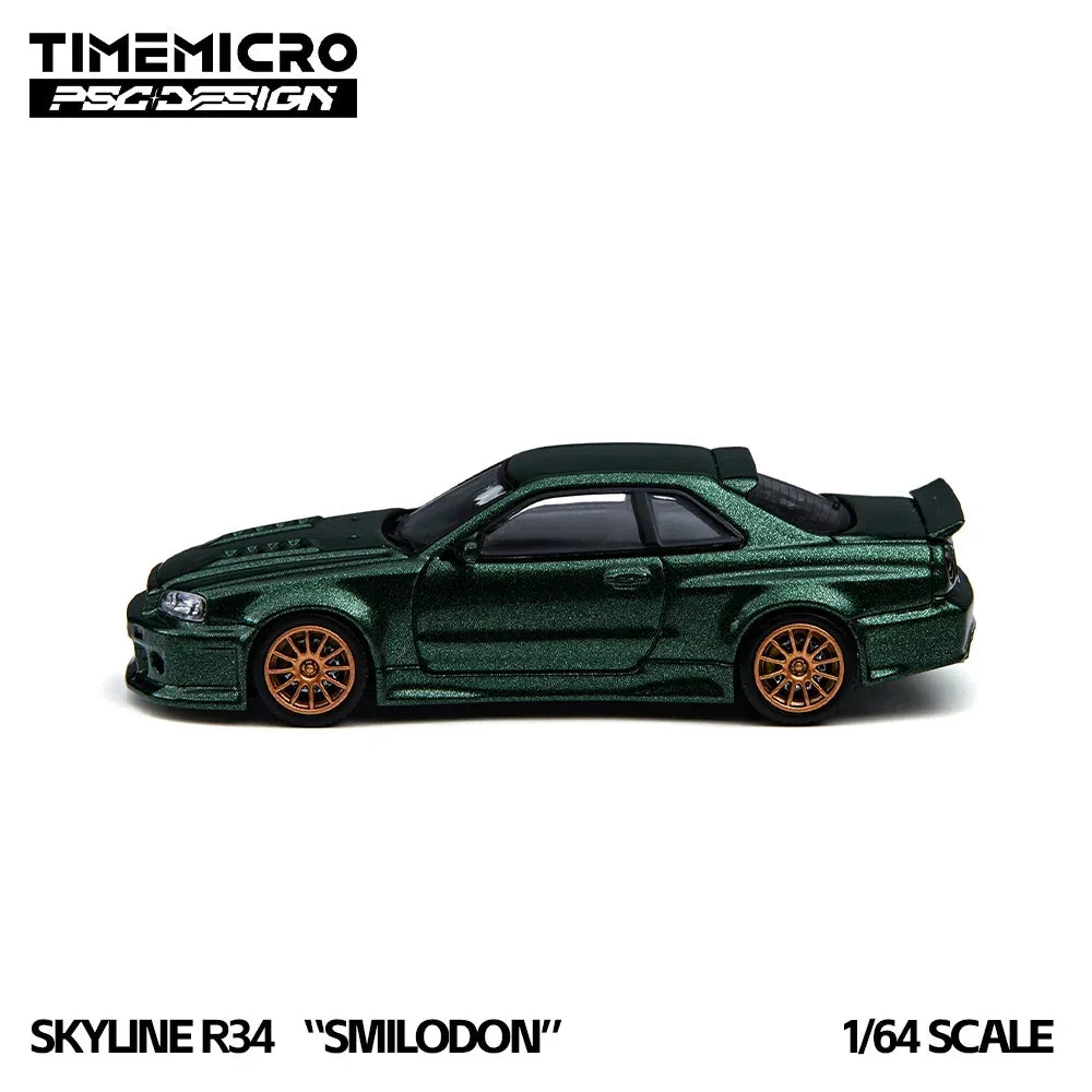 Premium scale diecast model car – *PRE-ORDER* R34 Smilodon, 1:64 Scale (Dark Green) Collectible