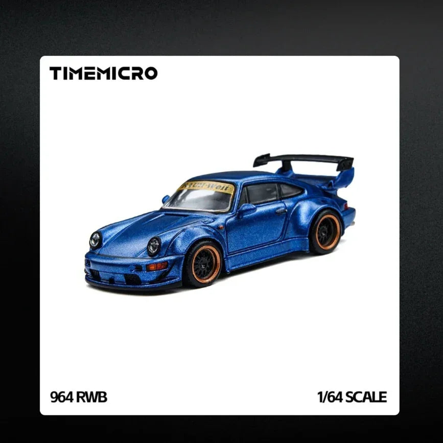 Premium scale diecast model car – *TMCS 2026* Porsche 964 RWB (Limited Edition 214 of 999), 1:64 Scale (Blue) Collectible