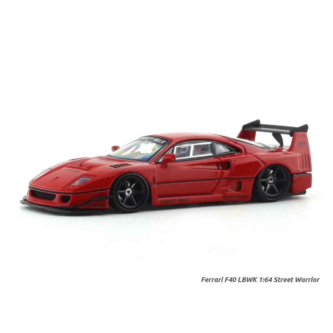 Premium scale diecast model car – LBWK Street Warrior F40 (Limited Edition 151 of 499), 1:64 Scale (Red) Collectible