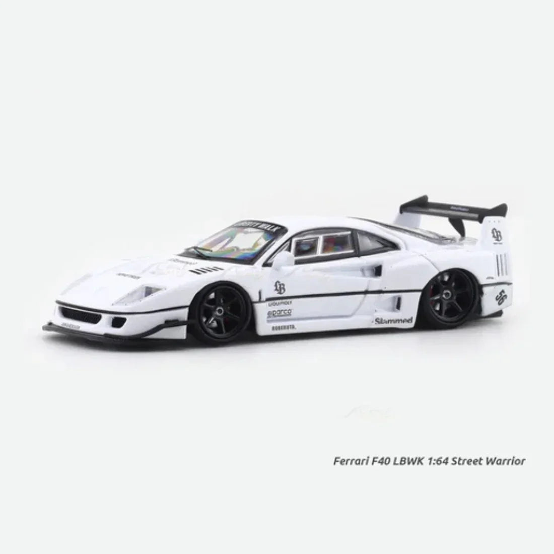 Premium scale diecast model car – LBWK Street Warrior F40 (Limited Edition 073 of 499), 1:64 Scale (White) Collectible