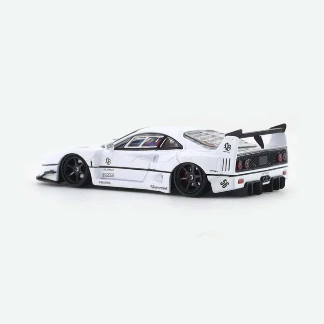 Premium scale diecast model car – LBWK Street Warrior F40 (Limited Edition 073 of 499), 1:64 Scale (White) Collectible