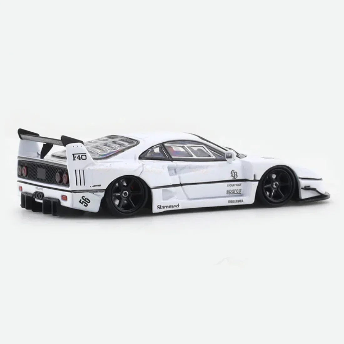 Premium scale diecast model car – LBWK Street Warrior F40 (Limited Edition 073 of 499), 1:64 Scale (White) Collectible