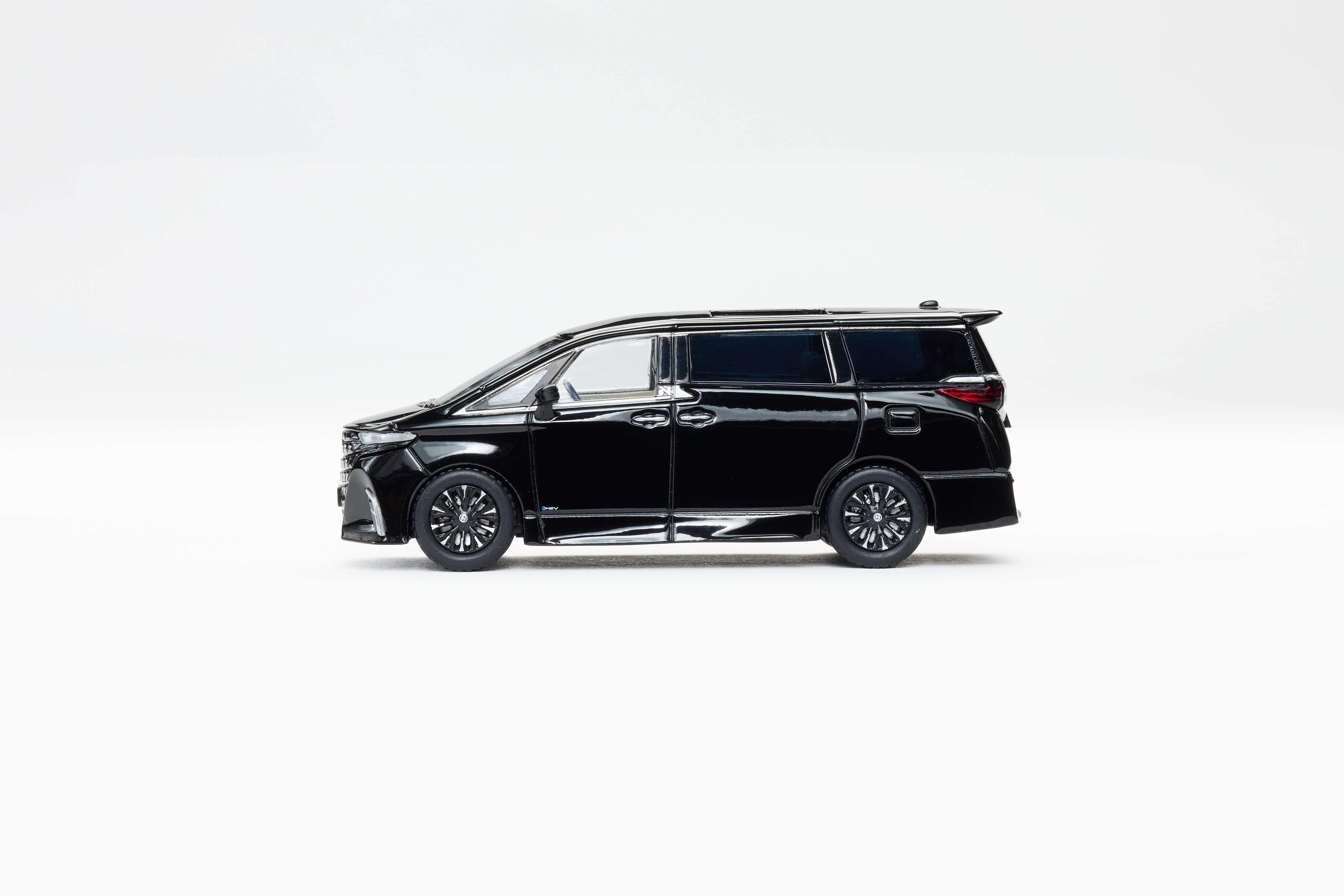 Premium scale diecast model car – Toyota Alphard 2023, 1:64 Scale (Black) Collectible
