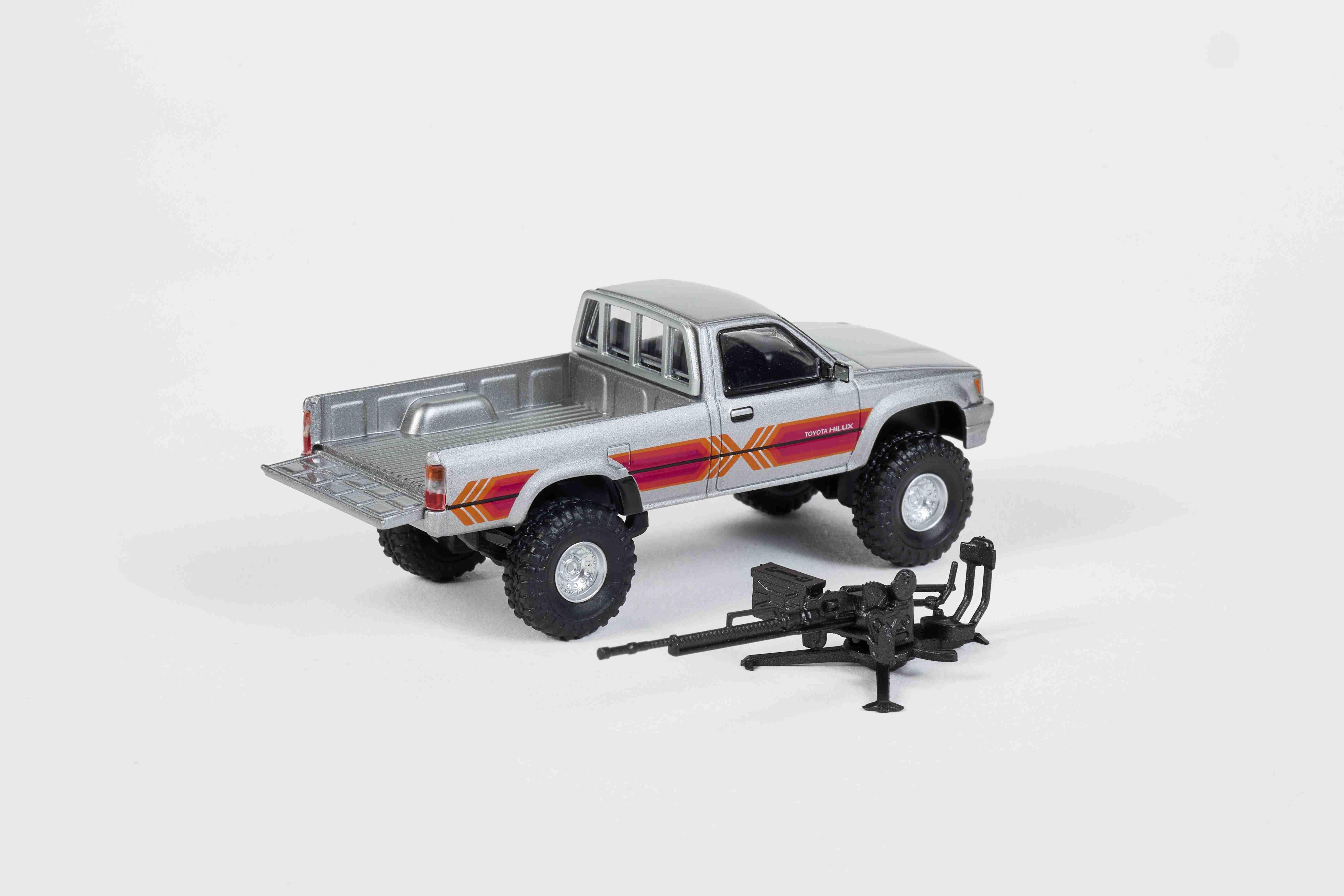 Premium scale diecast model car – Toyota Hilux LN107 1994, 1:64 Scale (Grey) Collectible