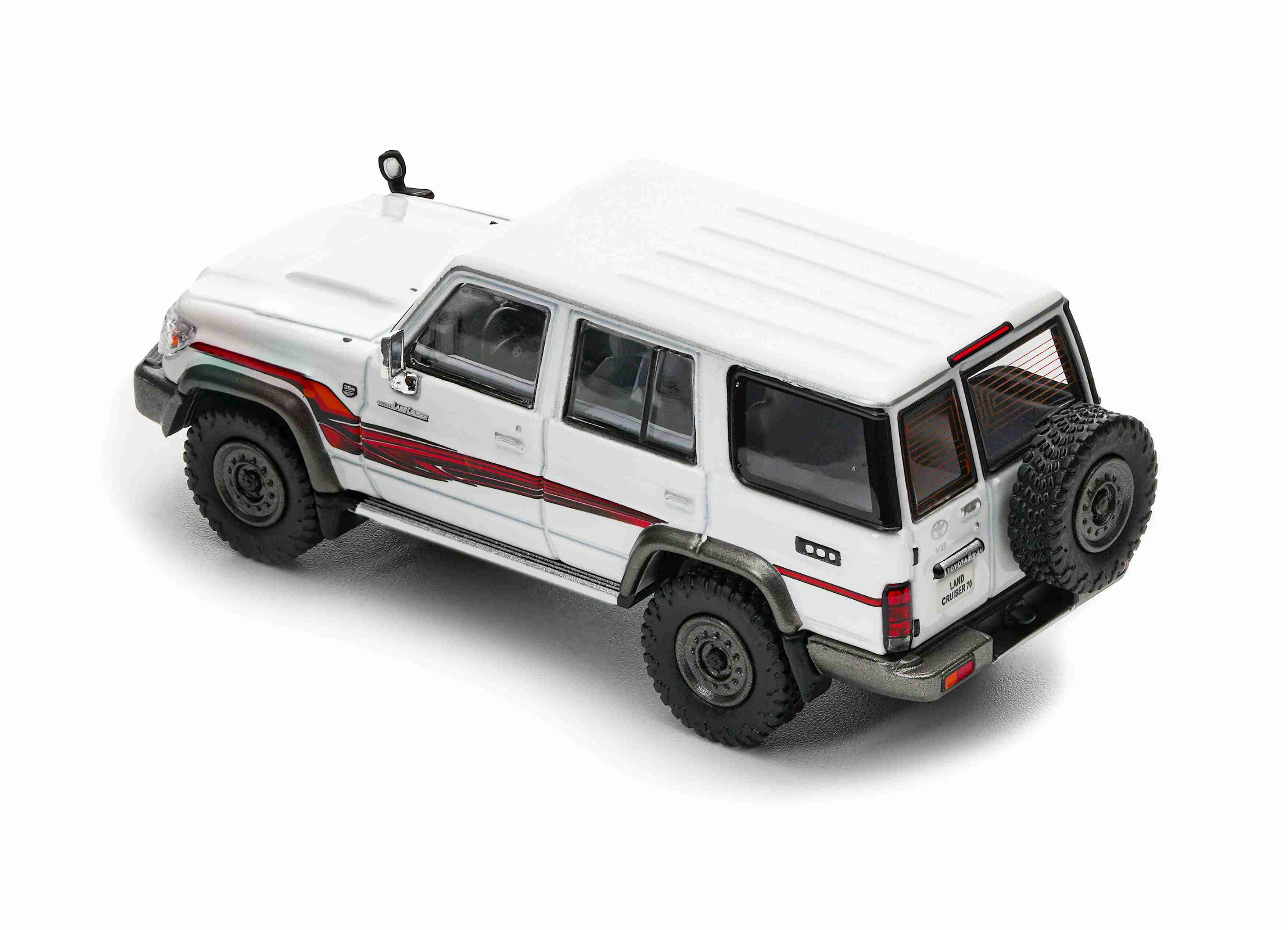 Premium scale diecast model car – Toyota Land Cruiser LC76 1994, 1:64 Scale (White) Collectible