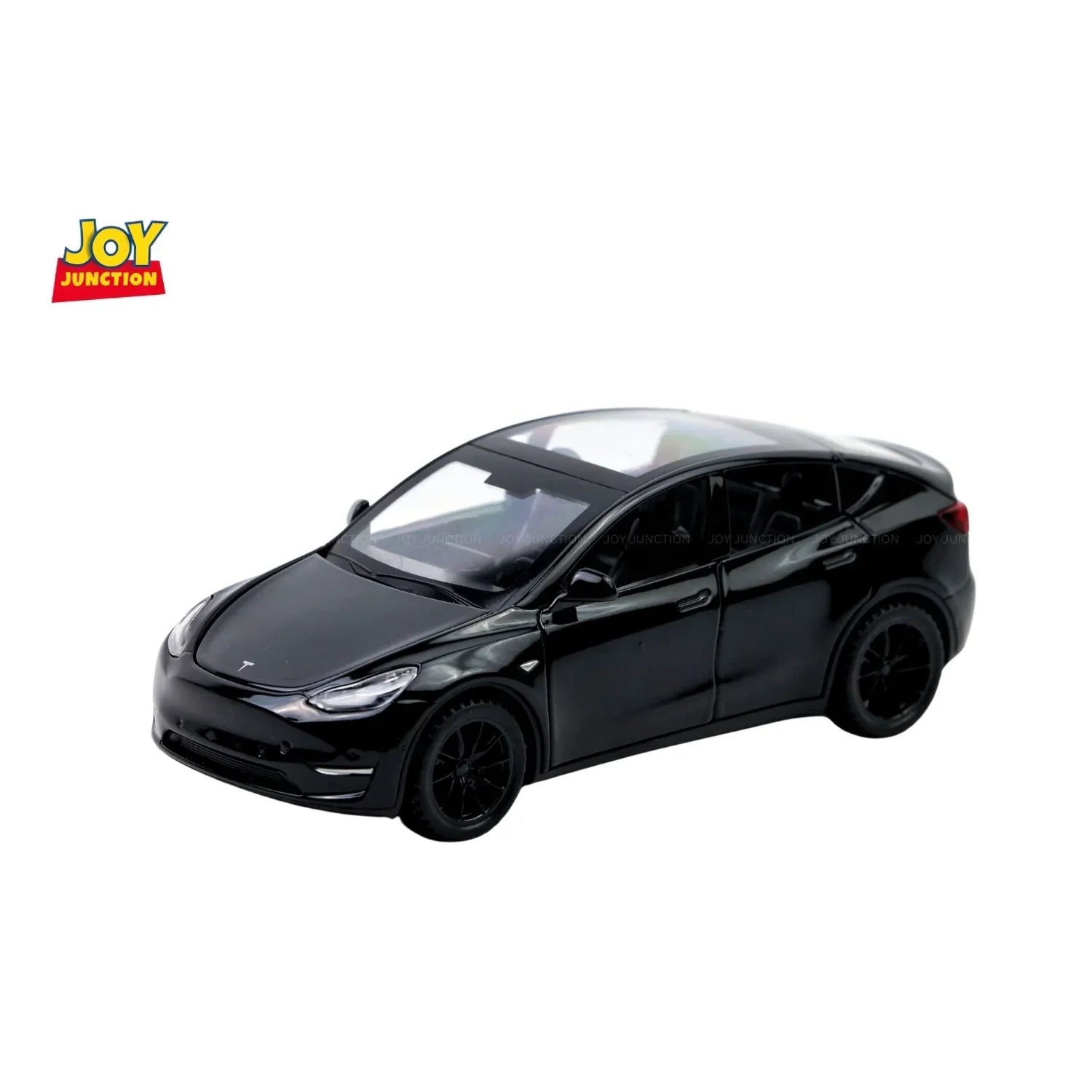 Premium scale diecast model car – Tesla Model Y Pullback Toy Car - Light, Sound with Openable Doors, 1:32 Scale (Black) Collectible