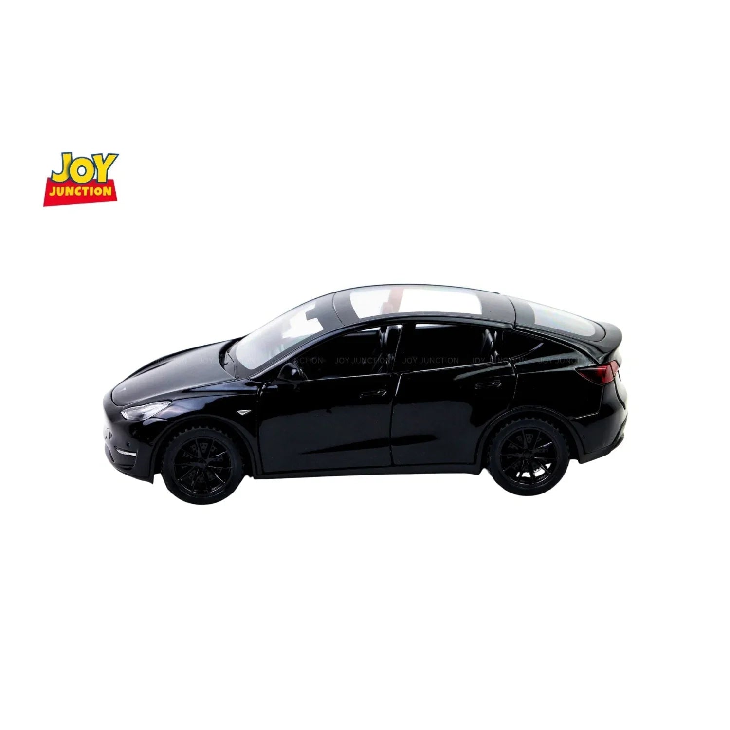 Premium scale diecast model car – Tesla Model Y Pullback Toy Car - Light, Sound with Openable Doors, 1:32 Scale (Black) Collectible