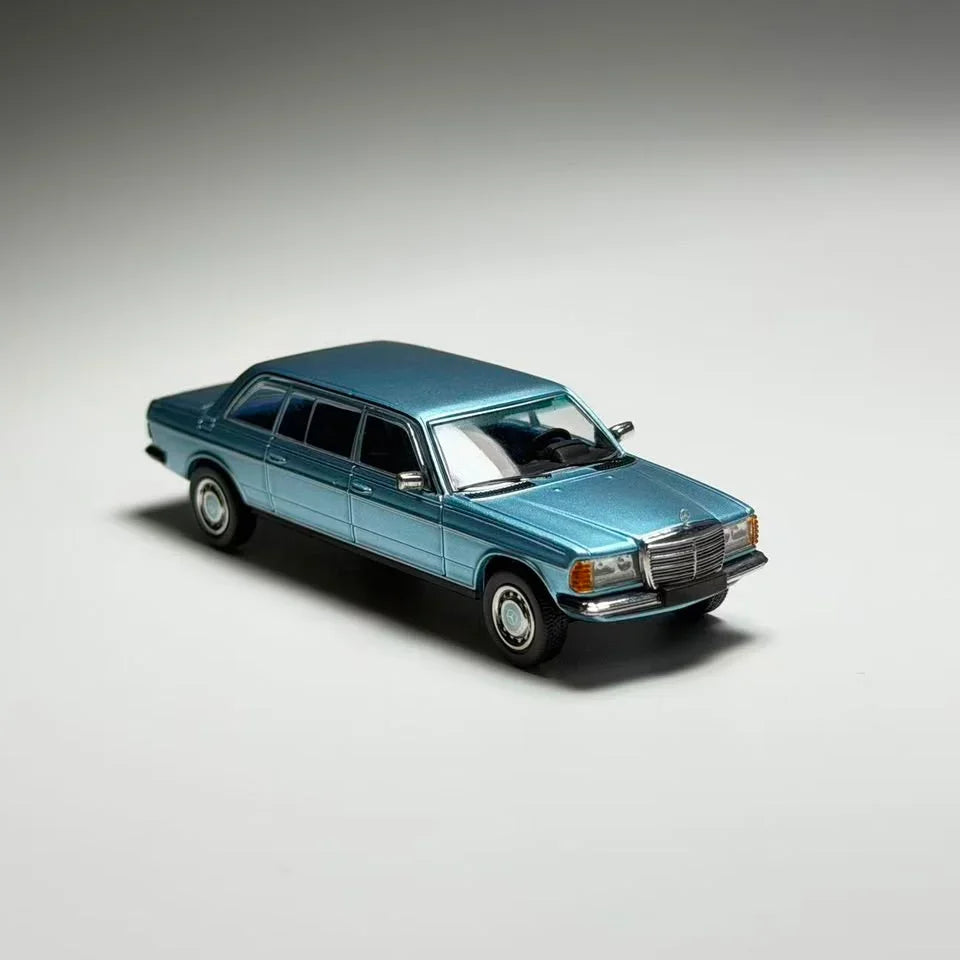 Premium scale diecast model car – Mercedes Benz W123, 1:64 Scale (Blue) Collectible