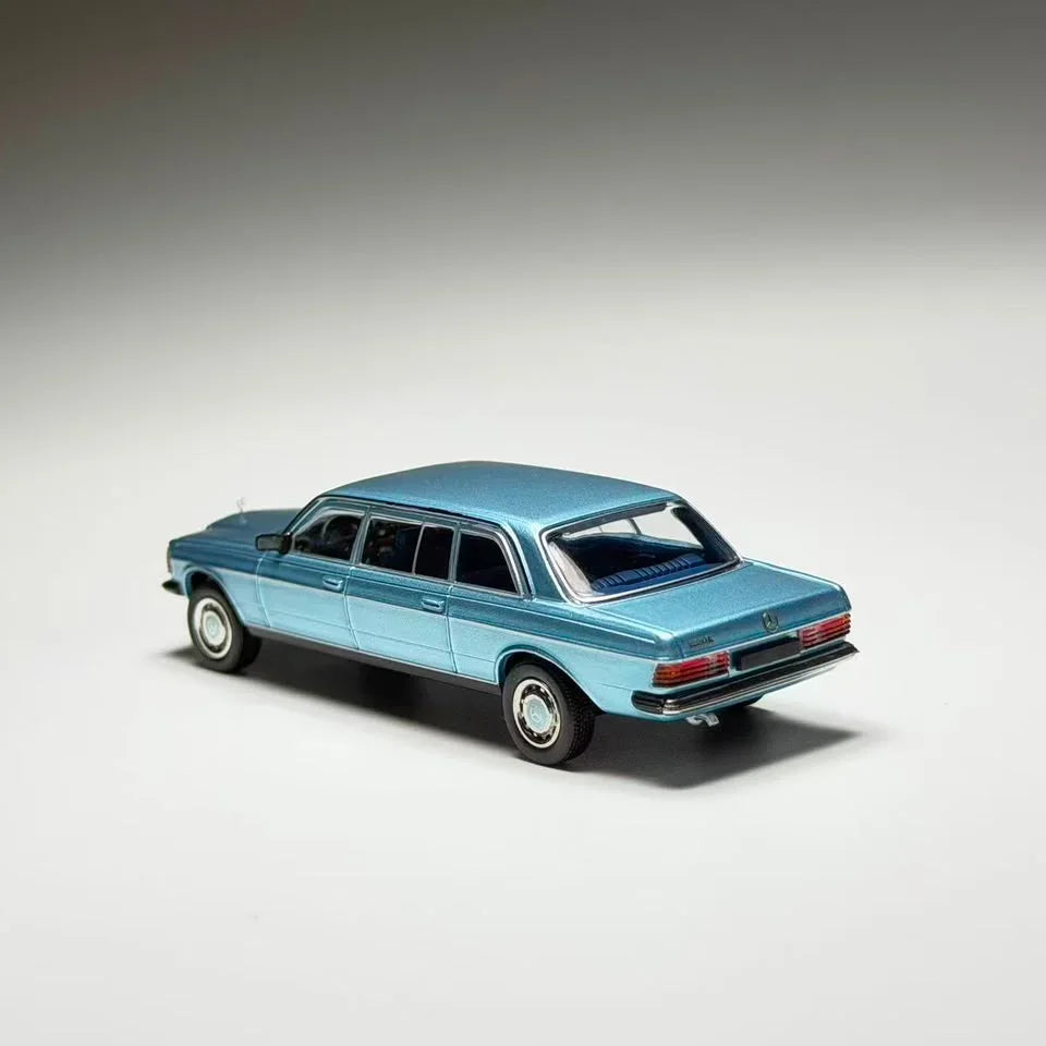 Premium scale diecast model car – Mercedes Benz W123, 1:64 Scale (Blue) Collectible