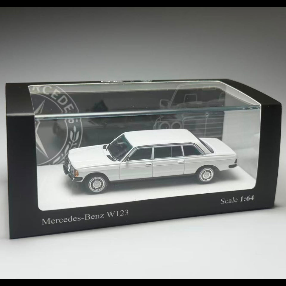 Mercedes Benz W123, 1:64 Scale (White)
