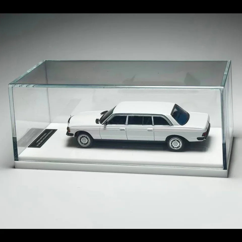Premium scale diecast model car – Mercedes Benz W123, 1:64 Scale (White) Collectible
