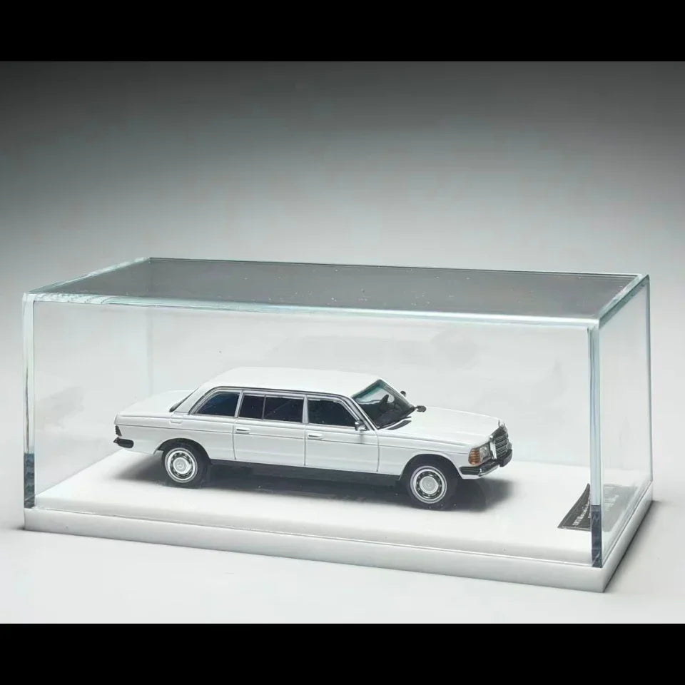 Premium scale diecast model car – Mercedes Benz W123, 1:64 Scale (White) Collectible