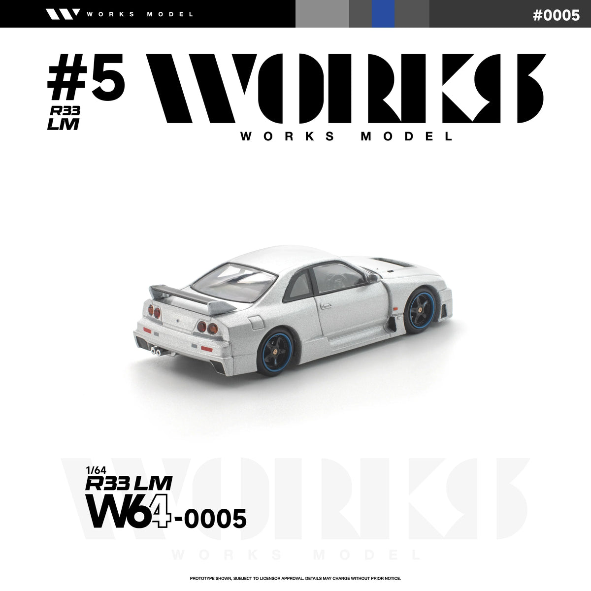 Premium scale diecast model car – *PRE-ORDER* R33 LM, 1:64 Scale (Silver) Collectible