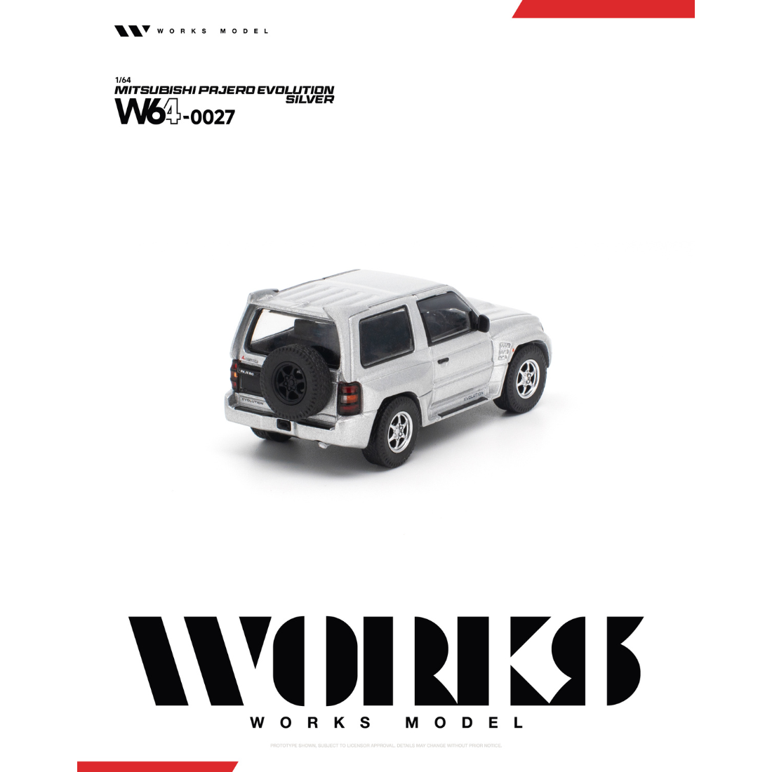 *PRE-ORDER* Mitsubishi Pajero Evolution Silver, 1:64 Scale