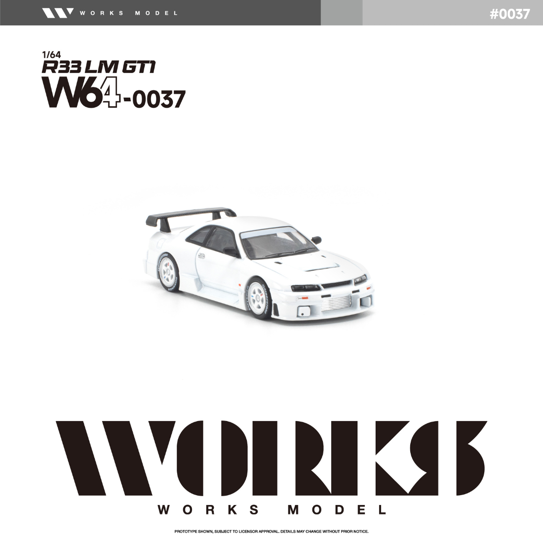 *PRE-ORDER* Nissan R33 LM 1995 GT1, 1:64 Scale (White)