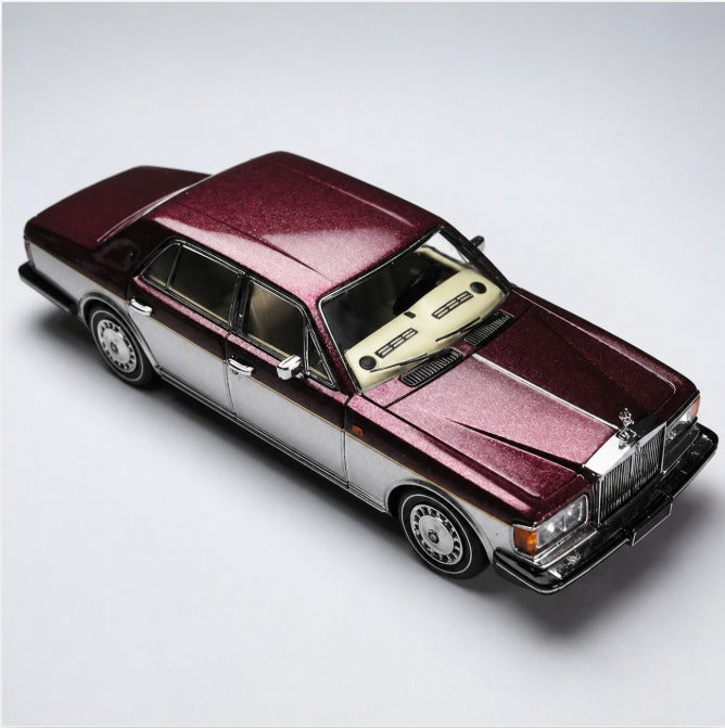 Premium scale diecast model car – Rolls Royce Silver Spur III Limited to 300 1994, 1:64 Scale (Burgundy Champagne) Collectible
