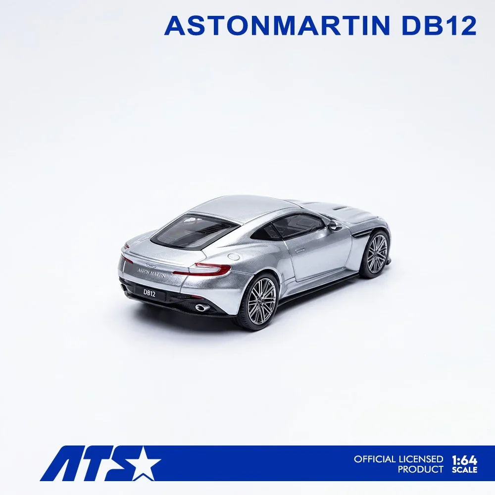 Premium scale diecast model car – *PRE-ORDER* Aston Martin DB12, 1:64 Scale (Lightining Silver) Collectible