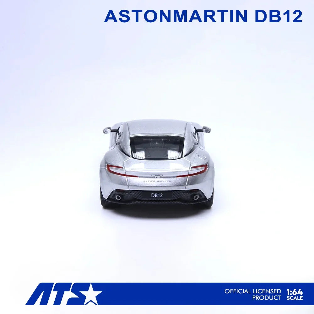 Premium scale diecast model car – *PRE-ORDER* Aston Martin DB12, 1:64 Scale (Lightining Silver) Collectible