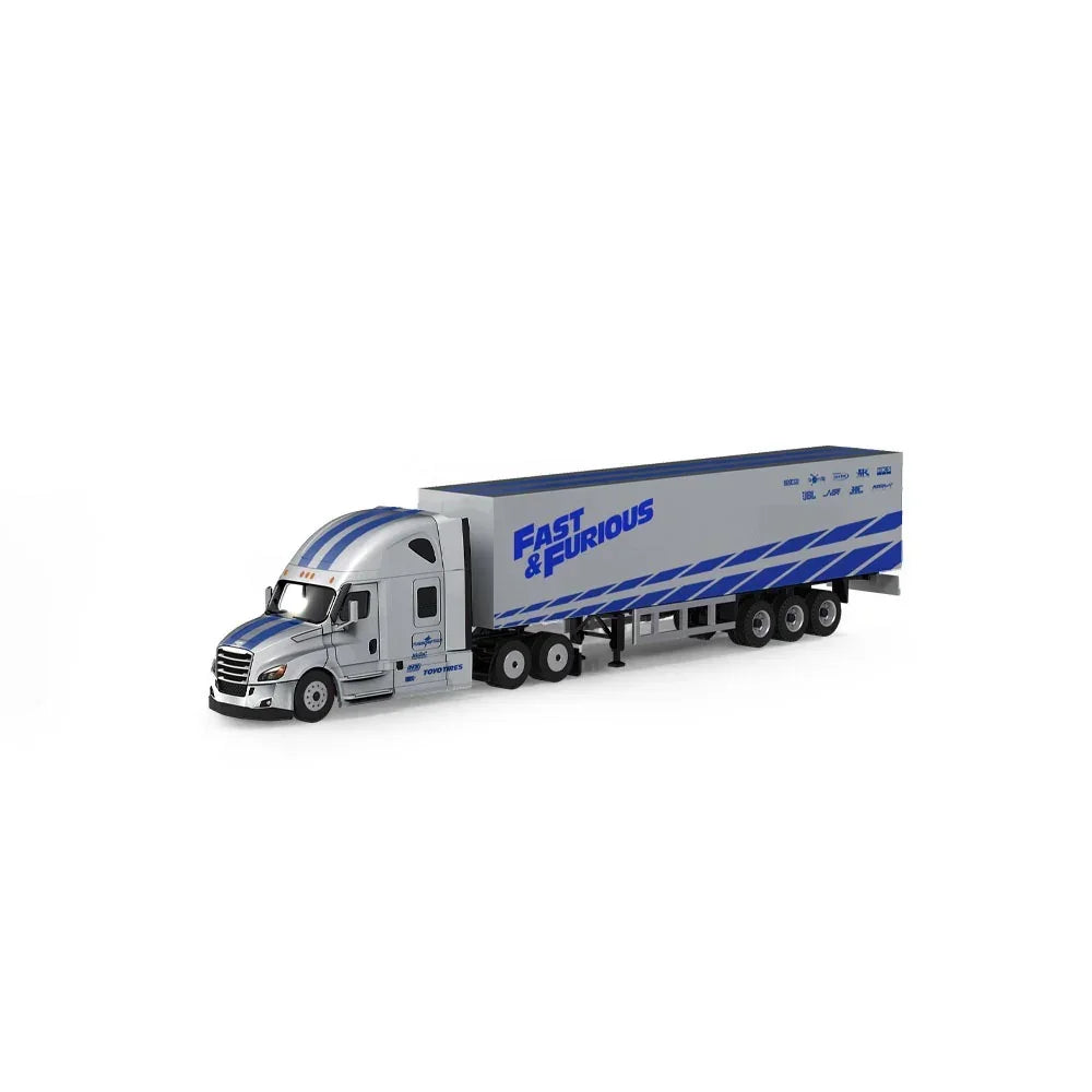 Premium scale diecast model car – *PRE-ORDER* Cool Car Feron "Fast and Furious" Special Transportation Vehicle , 1:64 Scale (Silver & Blue) Collectible
