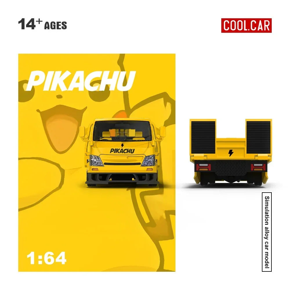Premium scale diecast model car – *PRE-ORDER* Cool Car H300 Flatbed Transport Trailer (Pikachu Painted), 1:64 Scale Collectible