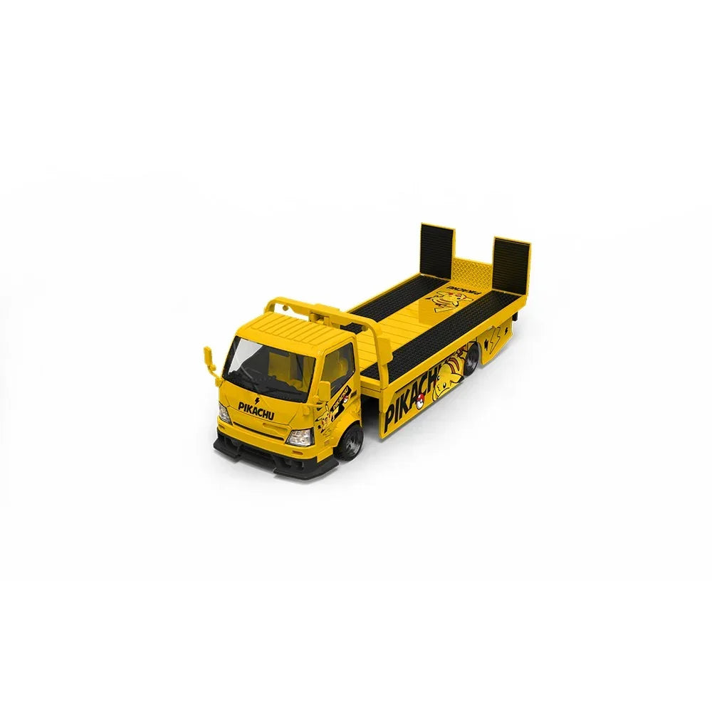 Premium scale diecast model car – *PRE-ORDER* Cool Car H300 Flatbed Transport Trailer (Pikachu Painted), 1:64 Scale Collectible