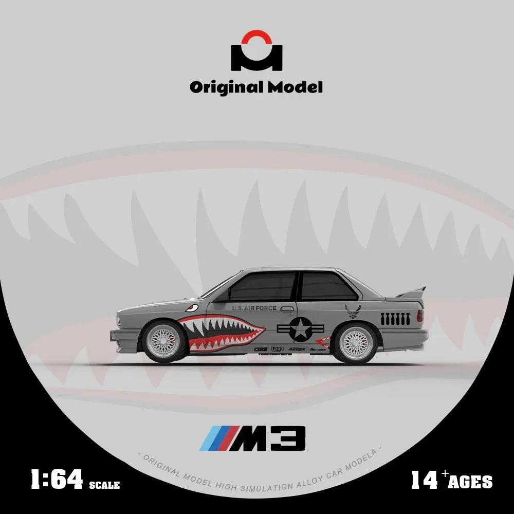 Premium scale diecast model car – *PRE-ORDER* BMW E30 M3 Shark Mouth Finish, 1:64 Scale Collectible