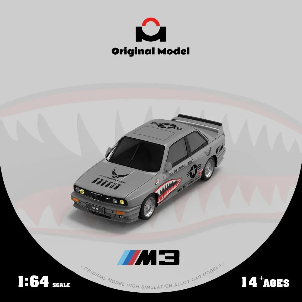 Premium scale diecast model car – *PRE-ORDER* BMW E30 M3 Shark Mouth Finish, 1:64 Scale Collectible