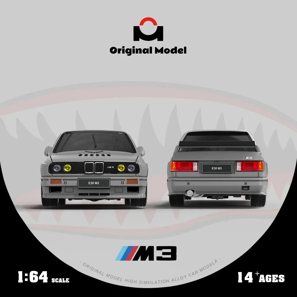 Premium scale diecast model car – *PRE-ORDER* BMW E30 M3 Shark Mouth Finish, 1:64 Scale Collectible