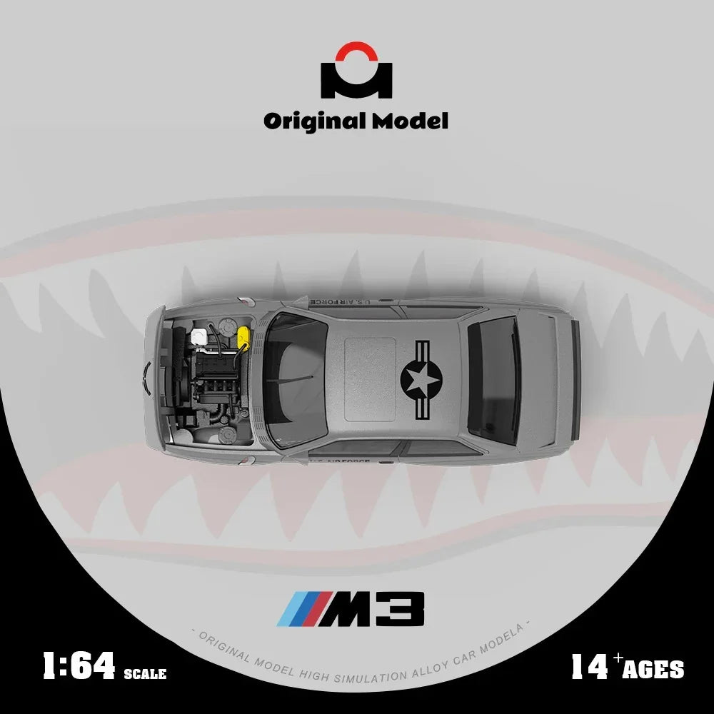 Premium scale diecast model car – *PRE-ORDER* BMW E30 M3 Shark Mouth Finish, 1:64 Scale Collectible