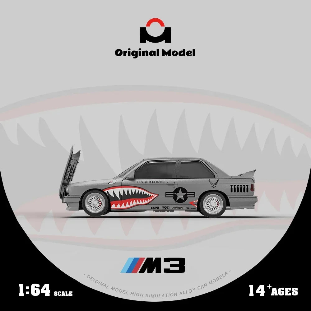 Premium scale diecast model car – *PRE-ORDER* BMW E30 M3 Shark Mouth Finish, 1:64 Scale Collectible