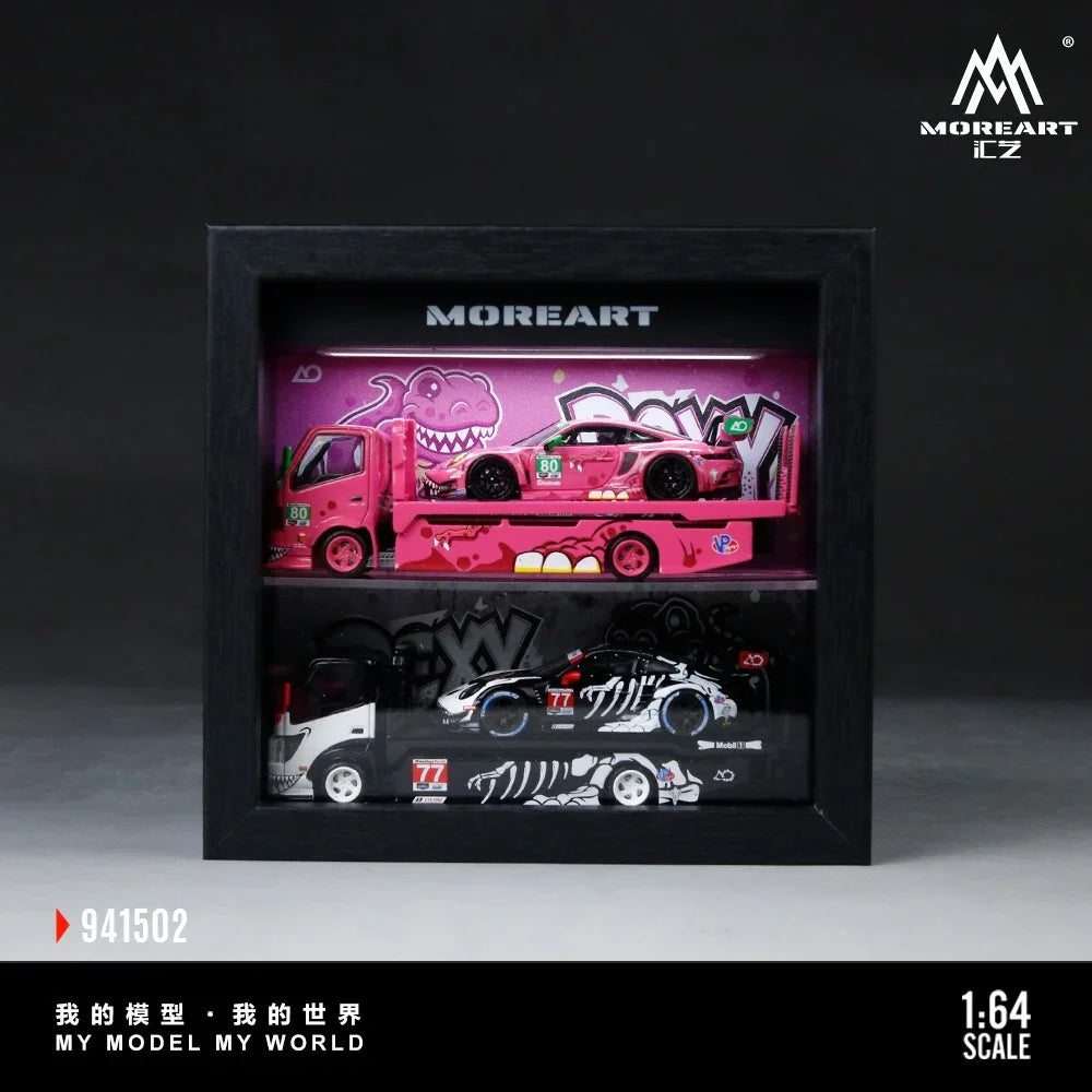 Premium scale diecast model car – *PRE-ORDER* Integrated Photo Frame with Green Dragon Coating, 1:64 Scale (Pink) Collectible