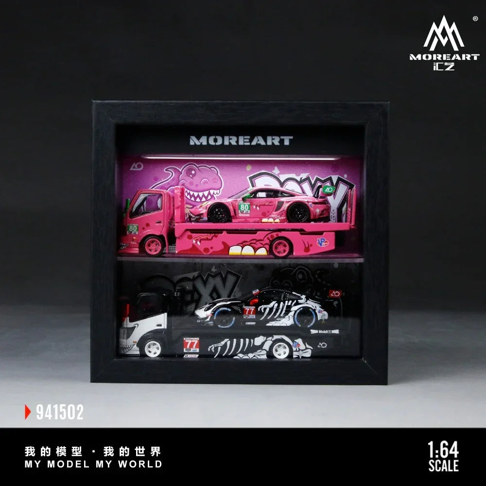 Premium scale diecast model car – *PRE-ORDER* Integrated Photo Frame with Green Dragon Coating, 1:64 Scale (Pink) Collectible