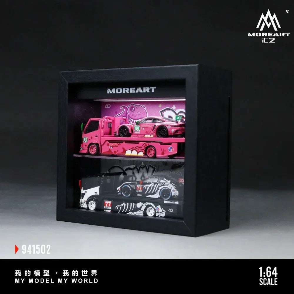 Premium scale diecast model car – *PRE-ORDER* Integrated Photo Frame with Green Dragon Coating, 1:64 Scale (Pink) Collectible