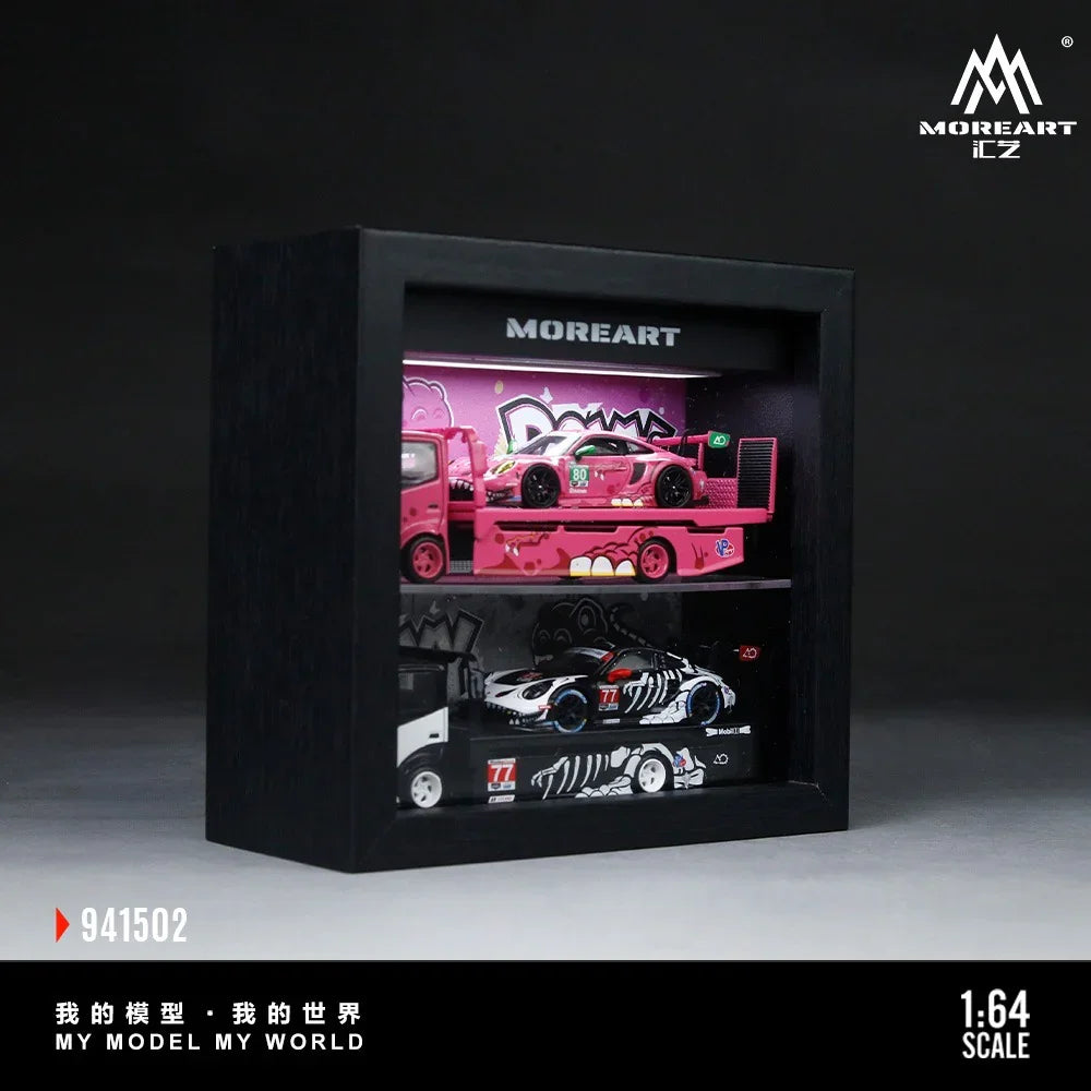 Premium scale diecast model car – *PRE-ORDER* Integrated Photo Frame with Green Dragon Coating, 1:64 Scale (Pink) Collectible