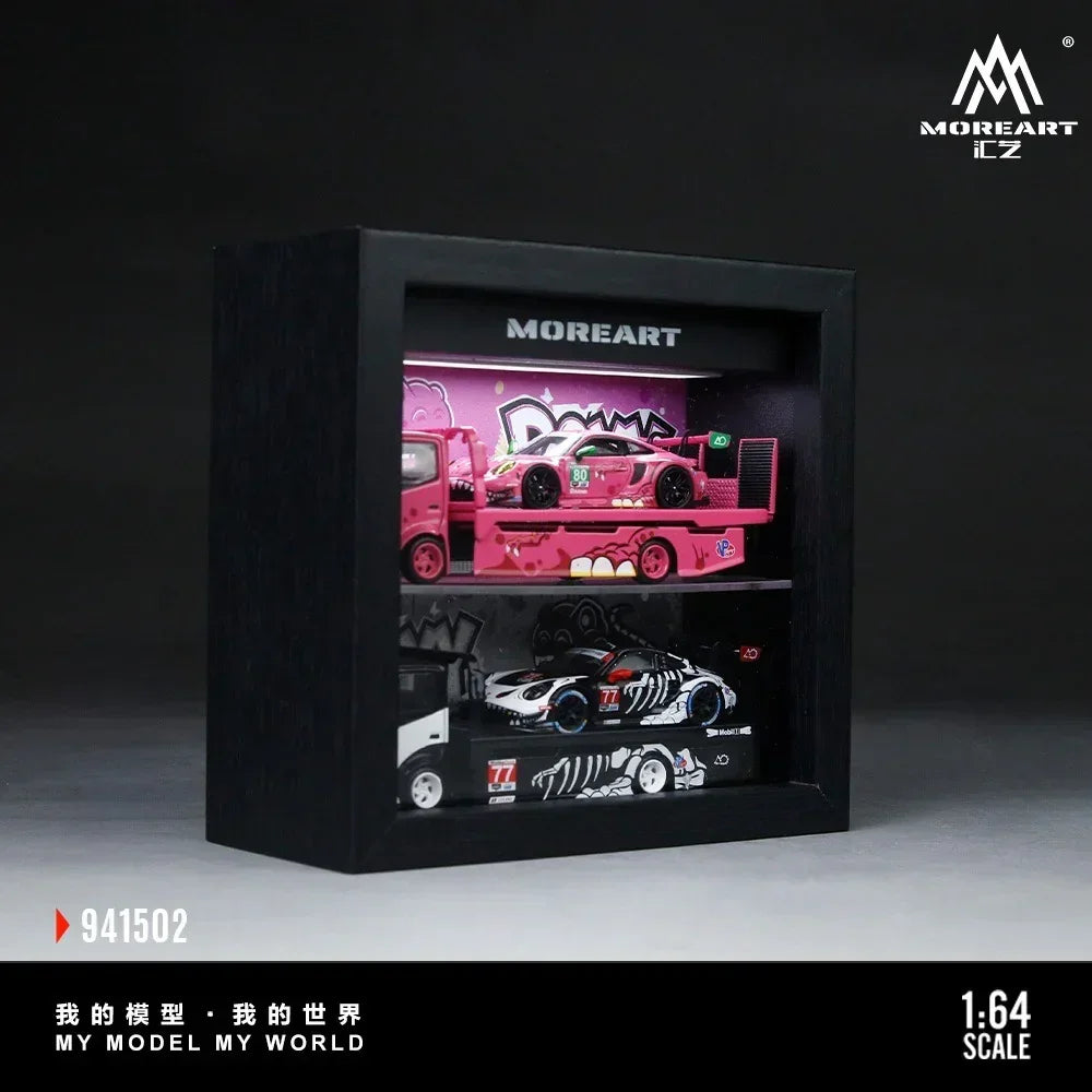 Premium scale diecast model car – *PRE-ORDER* Integrated Photo Frame with Green Dragon Coating, 1:64 Scale (Pink) Collectible