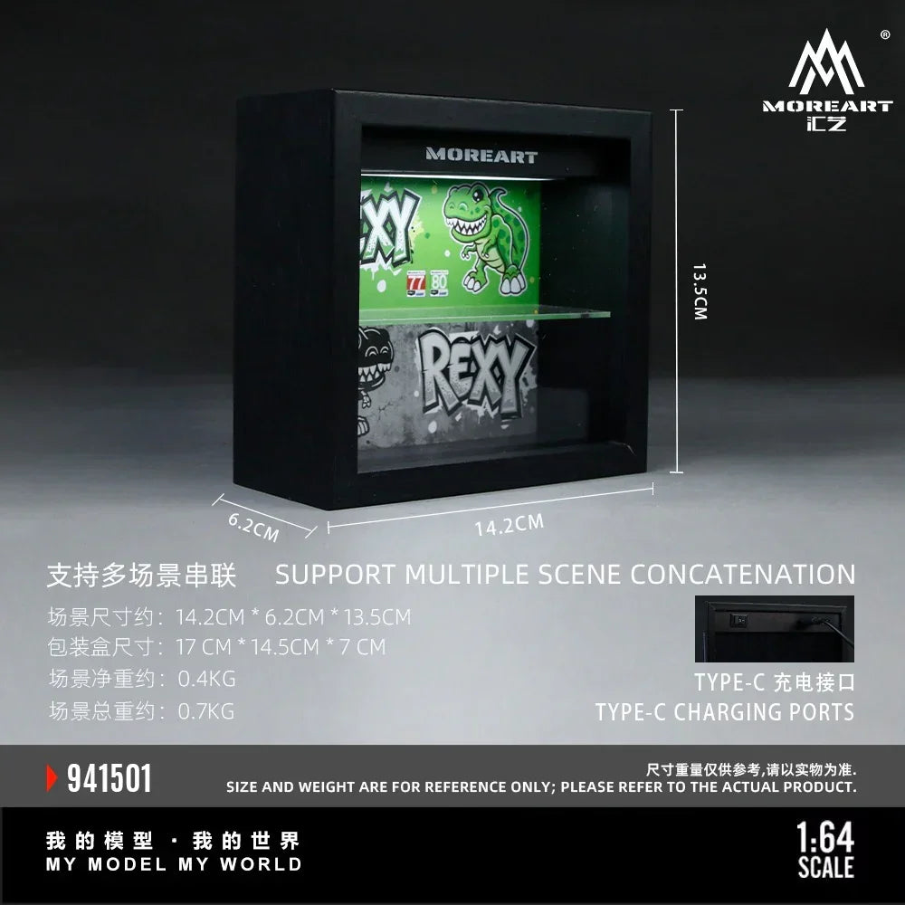 Premium scale diecast model car – *PRE-ORDER* Integrated Photo Frame with Green Dragon Coating, 1:64 Scale (Green) Collectible