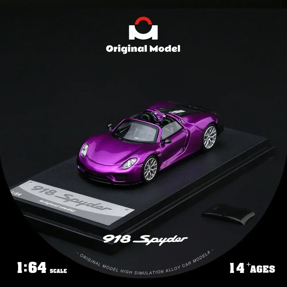 Premium scale diecast model car – *PRE-ORDER* 918 Spyder Midnight, 1:64 Scale (Purple) Collectible
