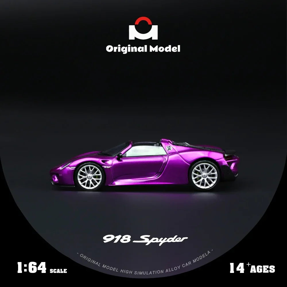 Premium scale diecast model car – *PRE-ORDER* 918 Spyder Midnight, 1:64 Scale (Purple) Collectible