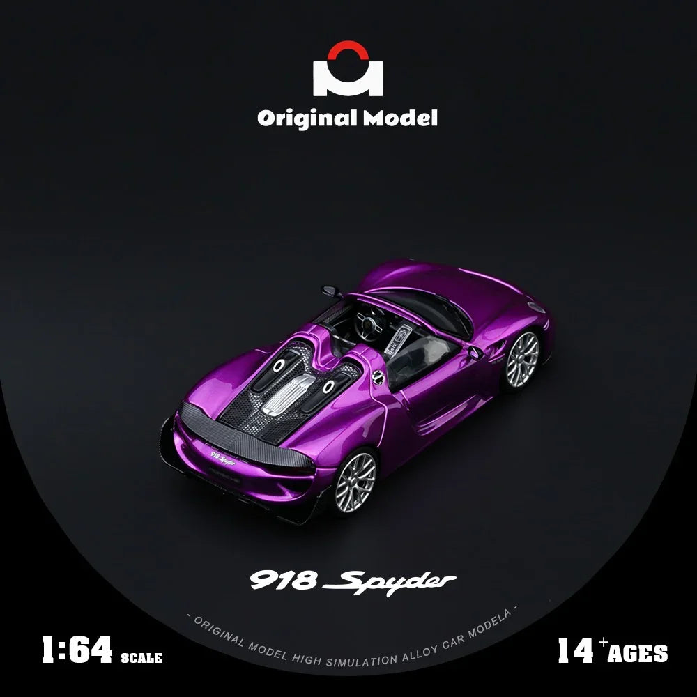 Premium scale diecast model car – *PRE-ORDER* 918 Spyder Midnight, 1:64 Scale (Purple) Collectible