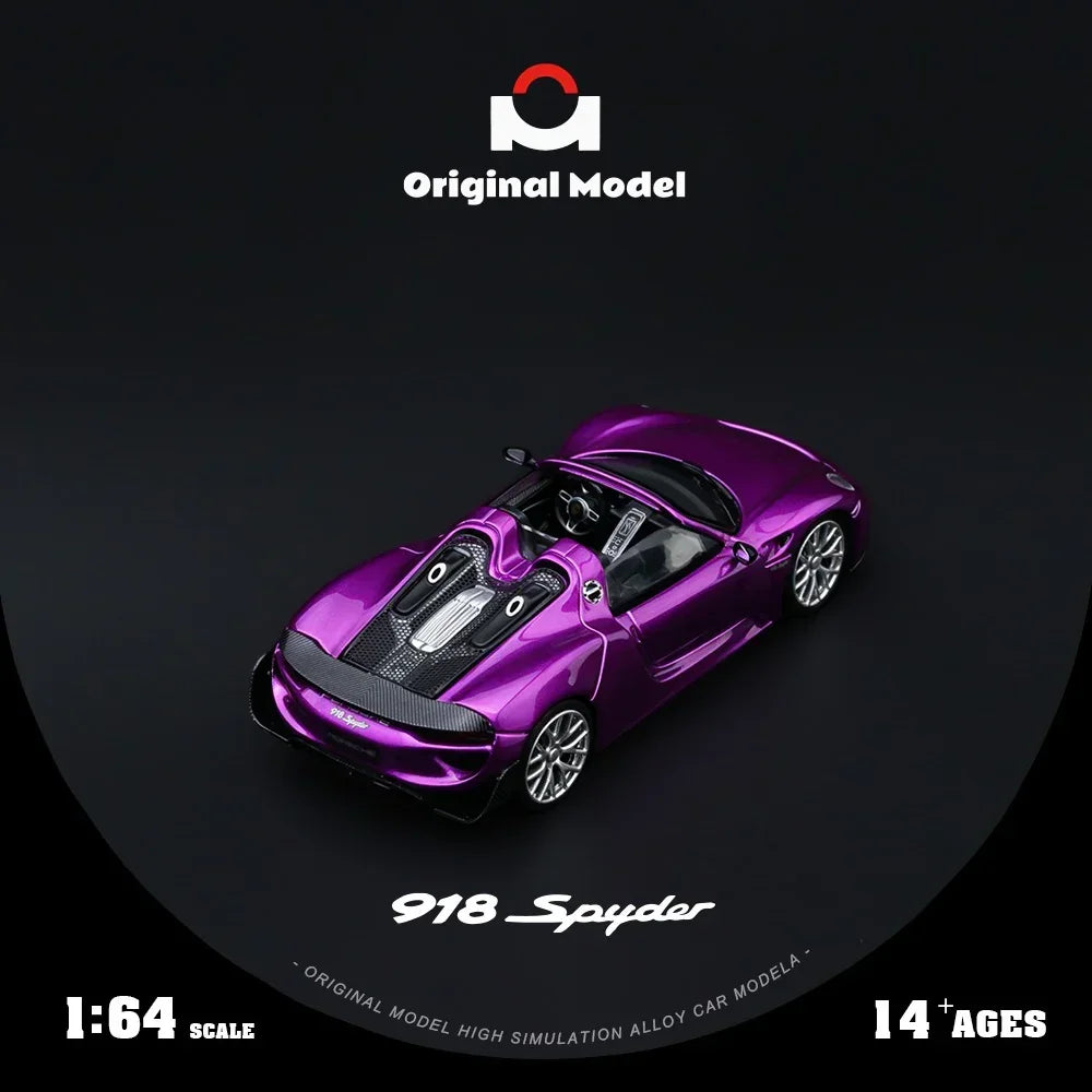 Premium scale diecast model car – *PRE-ORDER* 918 Spyder Midnight, 1:64 Scale (Purple) Collectible