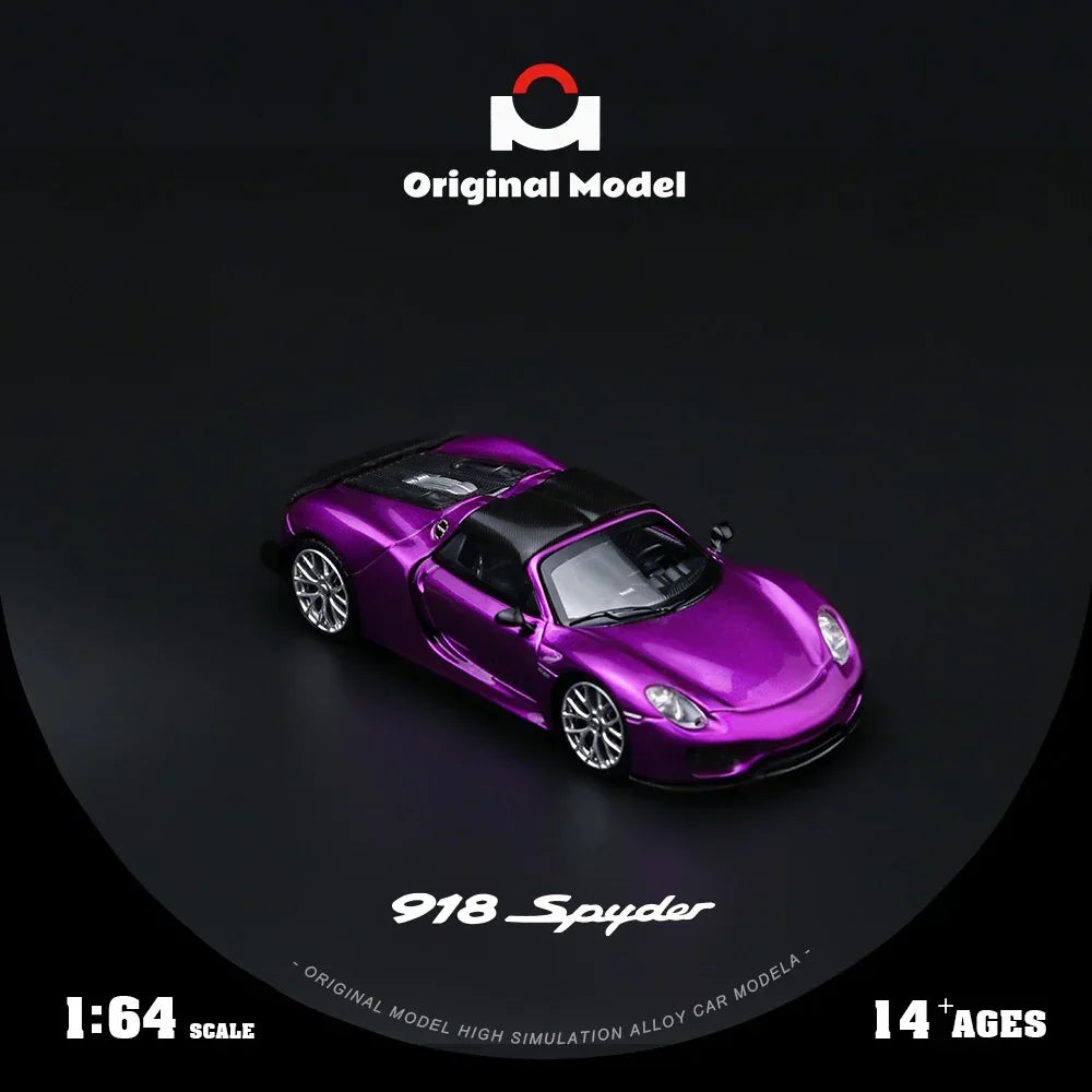 Premium scale diecast model car – *PRE-ORDER* 918 Spyder Midnight, 1:64 Scale (Purple) Collectible