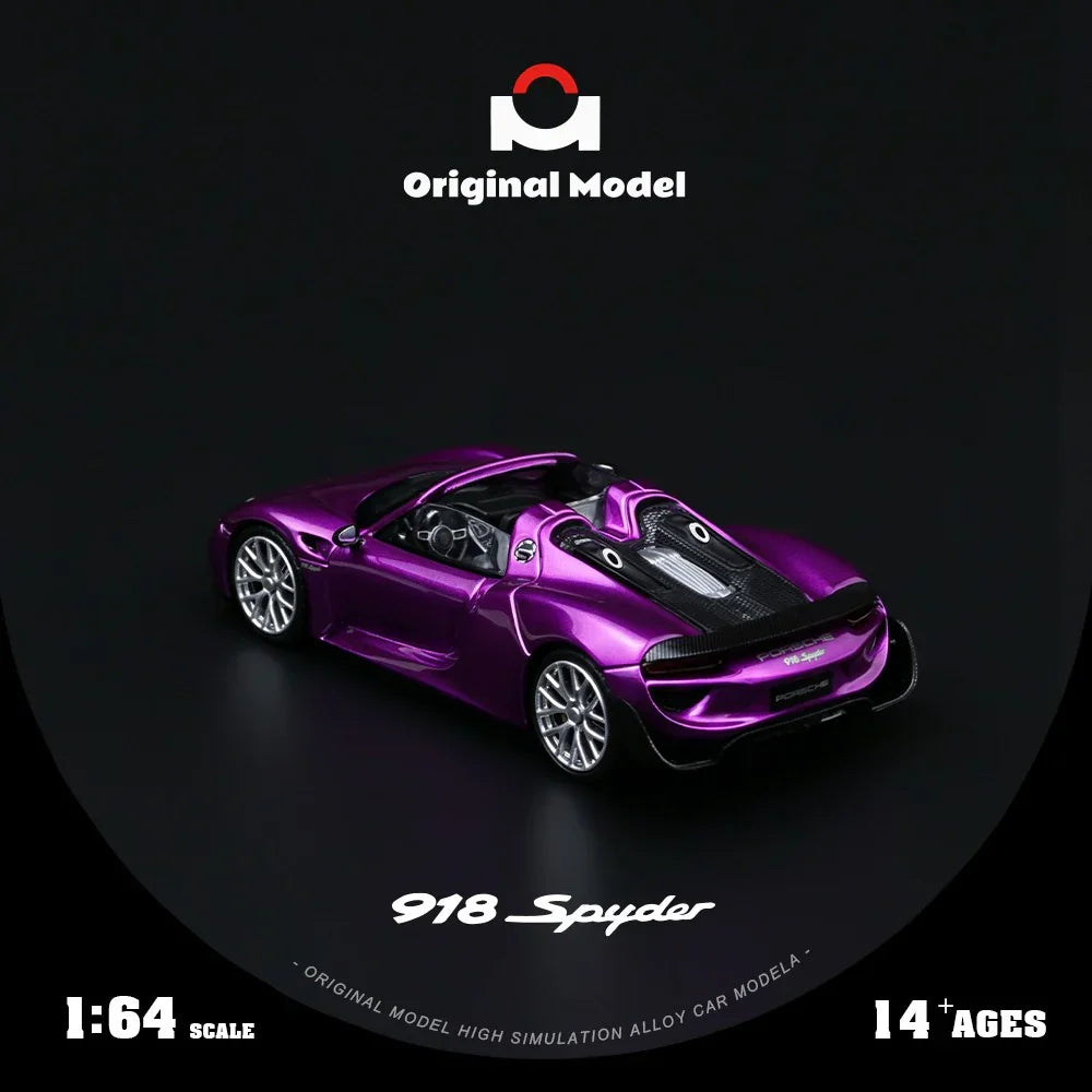 Premium scale diecast model car – *PRE-ORDER* 918 Spyder Midnight, 1:64 Scale (Purple) Collectible